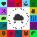 Hosting cloud icon, cloud computing technology Royalty Free Stock Photo