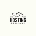 Hosting company logo design template