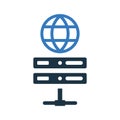 Hosting, international icon. Simple editable vector design isolated on a white background