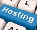 Hosting Key Means Host Or Entertain Royalty Free Stock Photo