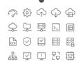 Hosting Pixel Perfect Well-crafted Vector Thin Line Icons 48x48 Ready for 24x24 Grid for Web Graphics and Apps with Royalty Free Stock Photo