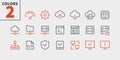 Hosting Pixel Perfect Well-crafted Vector Thin Line Icons 48x48 Ready for 24x24 Grid for Web Graphics and Apps with Royalty Free Stock Photo