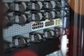 Hosting platform for modern Internet resources. Rack with server data storage equipment.