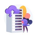 Hosting processor vector concept metaphor Royalty Free Stock Photo