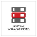 Hosting Web-Advertising Simpel Logo Icon Vector Ilustration Royalty Free Stock Photo