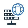 Hosting, web, international icon. Simple editable vector illustration