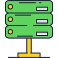 Hosting web server data base vector icon Royalty Free Stock Photo