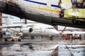 Damaged ukrainian airplane