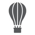 Hot Air Ballon glyph icon, travel and tourism,