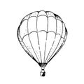 Hot air ballon hand drawn vector illustration Royalty Free Stock Photo