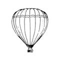 Hot air ballon hand drawn vector illustration Royalty Free Stock Photo