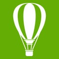 Hot air ballon icon green