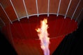 Hot air ballon light a fire