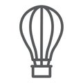 Hot Air Ballon line icon, travel and tourism,