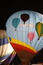 Hot air ballon at night