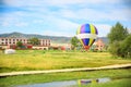 Hot air ballon in Qinghai province, China