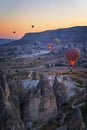 Hot Air Ballons - Goreme, Turkey Royalty Free Stock Photo