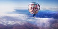 Hot Air Balloon Above Clouds Royalty Free Stock Photo