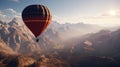 Hot Air Balloon Adventure, Spectacular Views of Mountains from Above