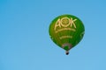 Hot air balloon with advertisement for health insurance AOK