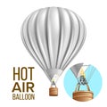 Hot Air Balloon Airship Traveling Transport Vector Royalty Free Stock Photo