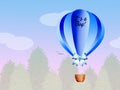 Hot air balloon for baby boy Royalty Free Stock Photo