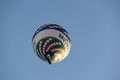 Hot air balloon of Balony.EU company in the air at the blue sky