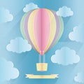 hot air balloon banner. Vector illustration decorative design Royalty Free Stock Photo