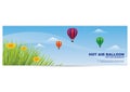 hot air balloon banner. Vector illustration decorative design Royalty Free Stock Photo