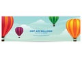 hot air balloon banner. Vector illustration decorative design Royalty Free Stock Photo