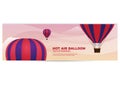 hot air balloon banner. Vector illustration decorative design Royalty Free Stock Photo