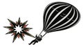 Hot Air Balloon with Blast Effect Vector Illustration, vector design Generative AI Royalty Free Stock Photo