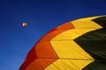 Hot air balloon in blue skies