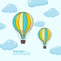 Hot air balloon. Royalty Free Stock Photo