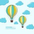 Hot air balloon. Royalty Free Stock Photo