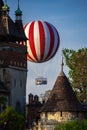 Hot air balloon in Budapest VÃÂ¡rosliget Royalty Free Stock Photo