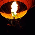 Hot Air Balloon Burner and Flame at Dawn Royalty Free Stock Photo