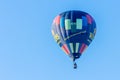 Hot air balloon in clear blue sky