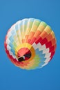 Hot air balloon, colorful aerostat on blue sky