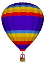 Hot air balloon - 3D render Royalty Free Stock Photo