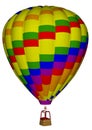 Hot air balloon - 3D render Royalty Free Stock Photo