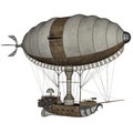 Hot air balloon - 3D render Royalty Free Stock Photo