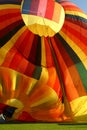 Hot air balloon deflating