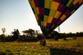 Hot Air Balloon Deflating after Landing