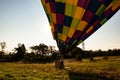 Hot Air Balloon Deflating after a Morning Ride Royalty Free Stock Photo
