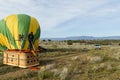Hot air balloon deflating Royalty Free Stock Photo