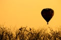 Hot air balloon in evening Royalty Free Stock Photo