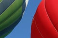 Hot air balloon fabric patterns with various colors and lines Royalty Free Stock Photo