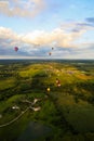 Hot Air Balloon Festival From The Sky Royalty Free Stock Photo