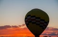 Hot Air Balloon Filling with setting sun Royalty Free Stock Photo